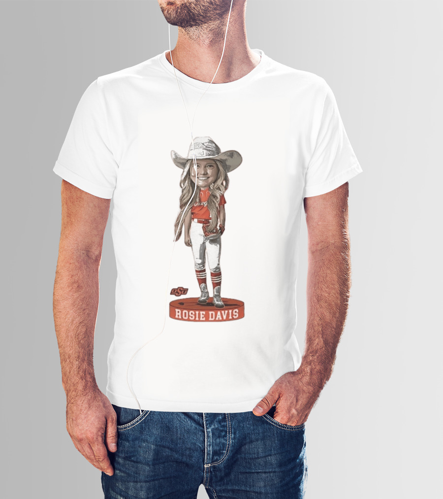 Rosie Davis Oklahoma State Softball Player Caricature OSU Team Spirit T-Shirt