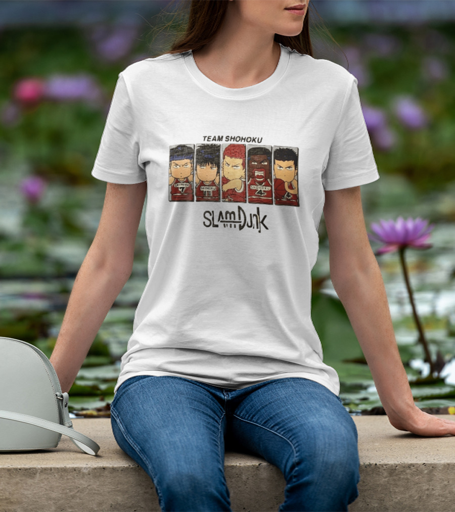Team Shohoku Slam Dunk Sakuragi Hanamichi Rukawa Kaede Akagi Takenori Miyagi Ryota T-Shirt