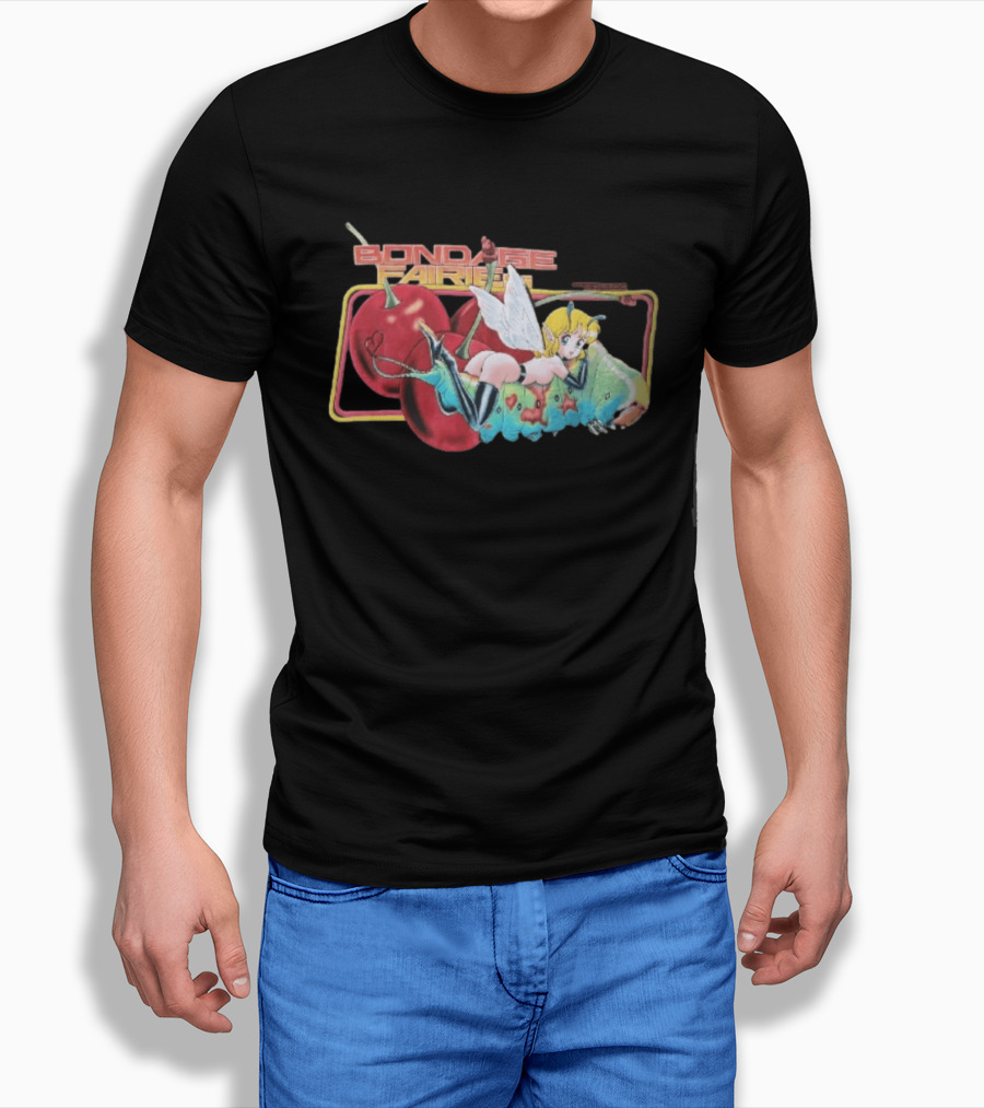 Bondage Fairies Anime Fairy On Caterpillar With Cherries T-Shirt