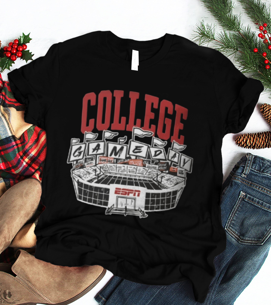 ESPN College GameDay Stadium Flags And Field T-Shirt