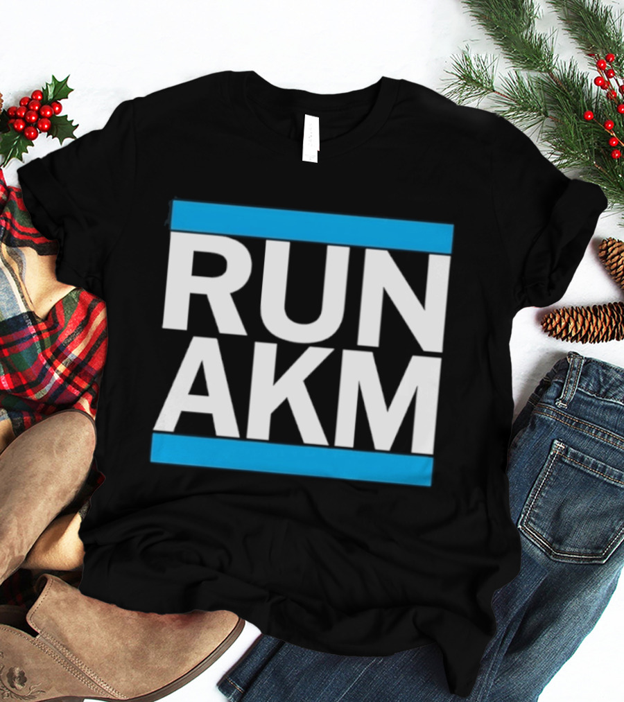 RUN AKM Streetwear Bold Typography Fashion T-Shirt