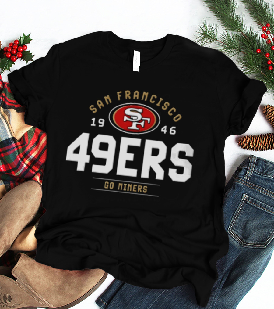 San Francisco 49ers 1946 Go Niners Oval SF Logo Classic 49ers Fan T-Shirt