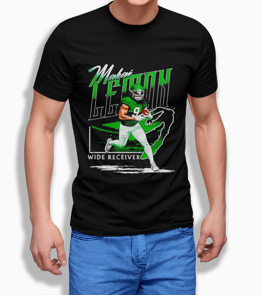 Makai Lemon New York Jets Wide Receiver 9 Football T-Shirt