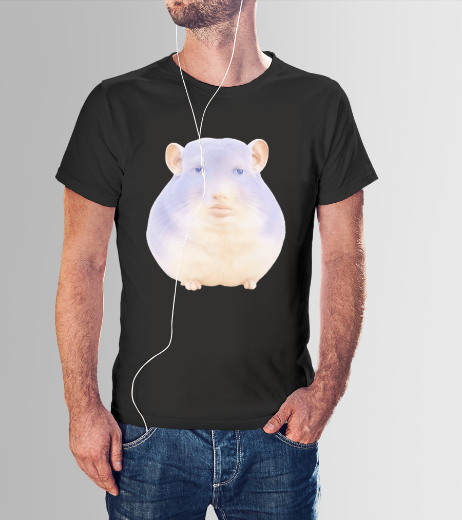 Surreal Chinchilla Human Face Hybrid Expression T-Shirt