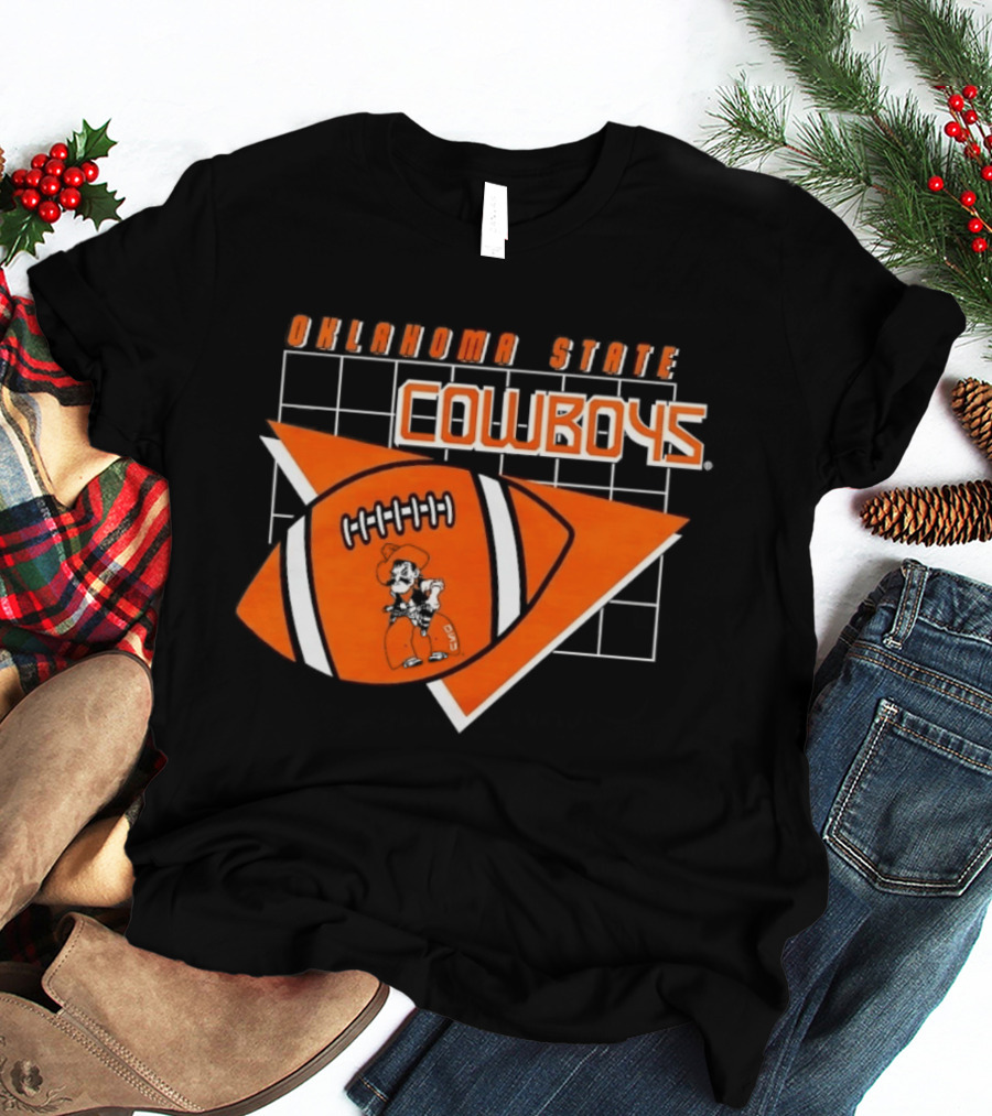 Oklahoma State Cowboys Football Team Emblem With Football T-Shirt
