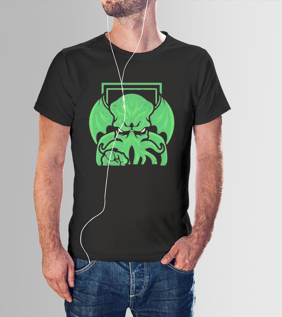 I Want Cthulhu YOU To Obey Commanding Green Creature T-Shirt