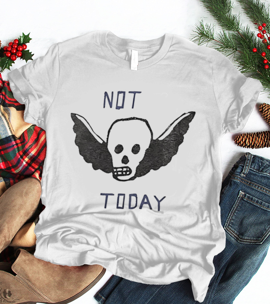 Not Today Winged Skull Gothic T-Shirt