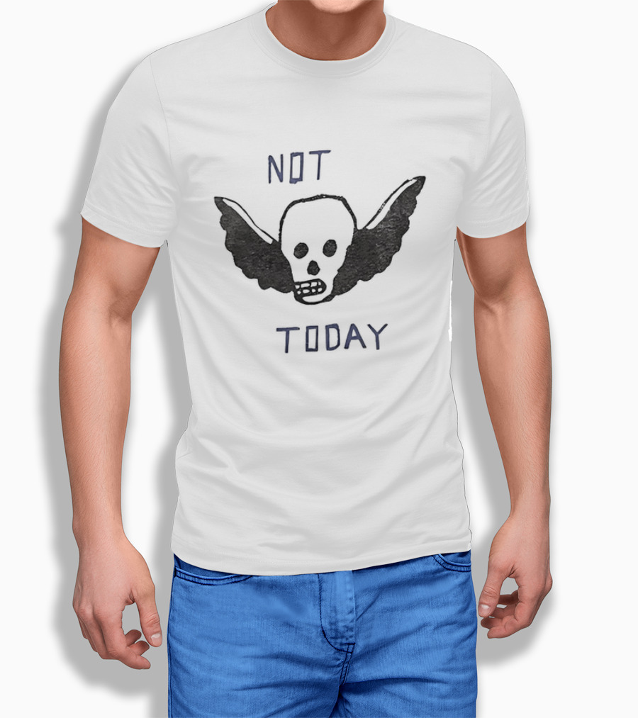 Not Today Winged Skull Gothic T-Shirt
