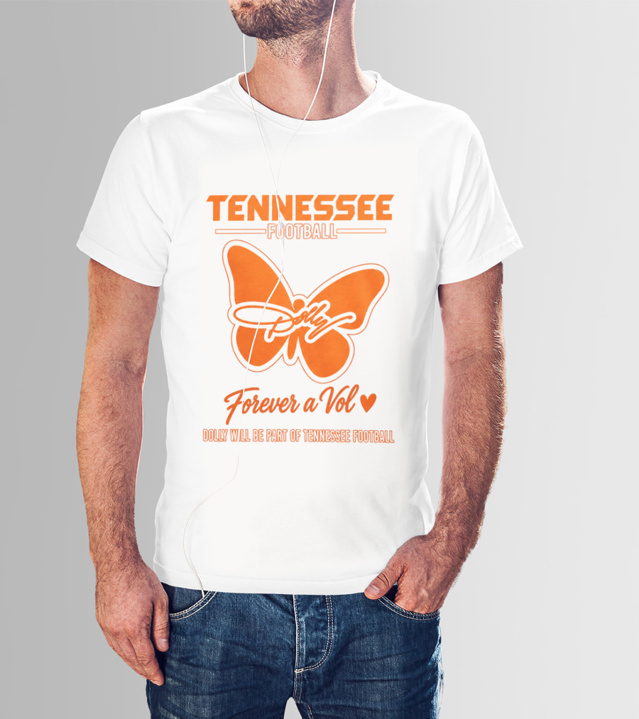 Tennessee Football Dolly Parton Forever A Vol Butterfly T-Shirt