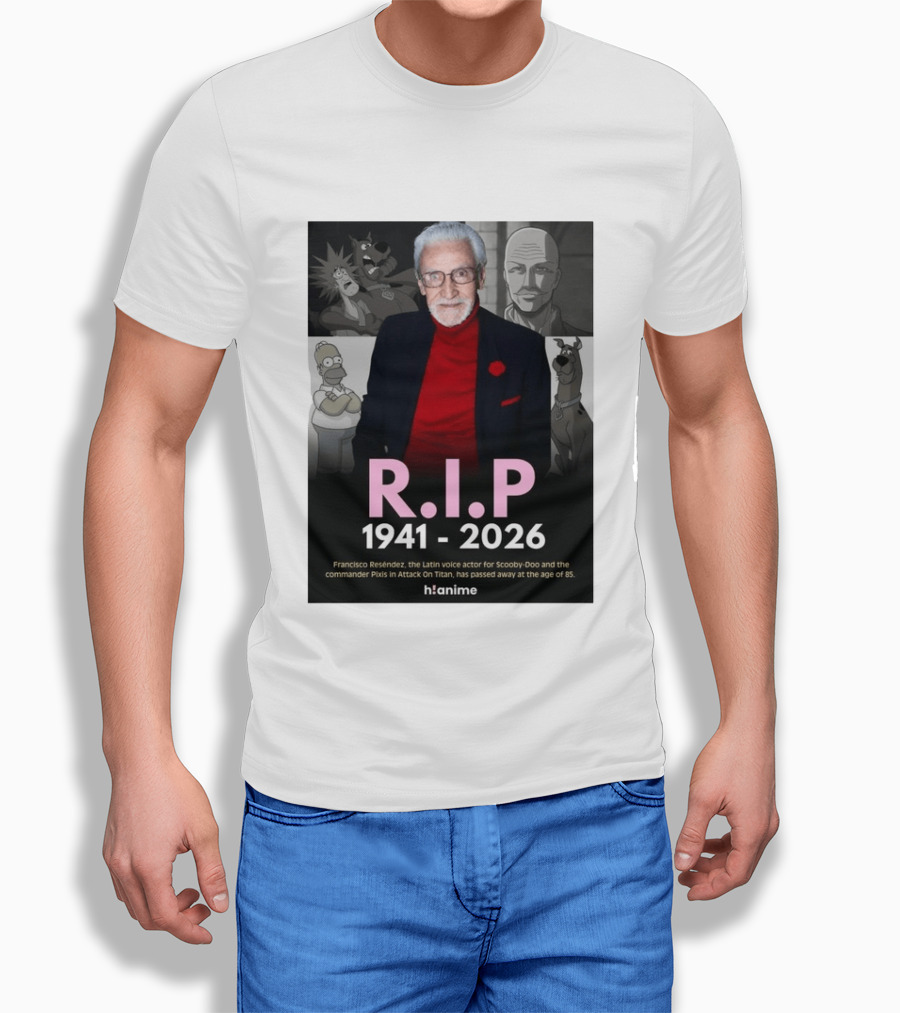 RIP Francisco Reséndez 1941 2026 Scooby Doo Attack On Titan Voice Actor Memorial T-Shirt