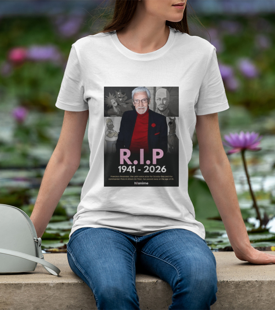 RIP Francisco Reséndez 1941 2026 Scooby Doo Attack On Titan Voice Actor Memorial T-Shirt