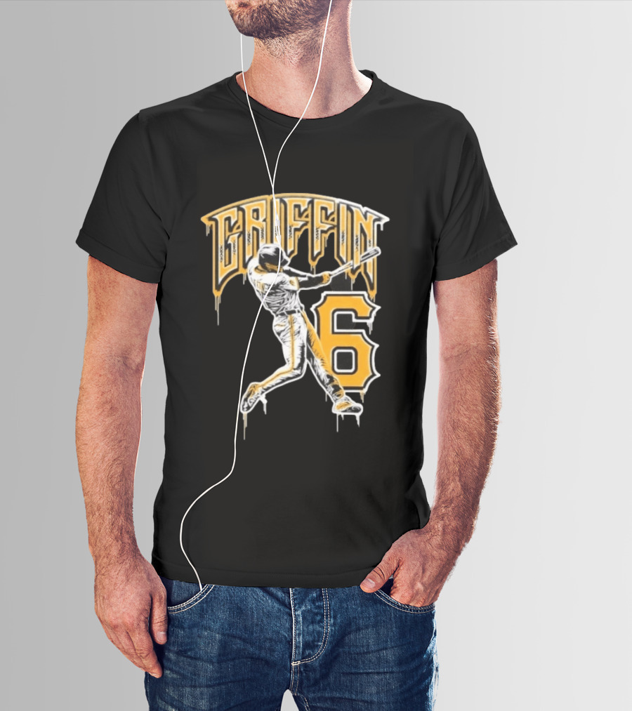Konnor Griffin 6 Batting Baseball Pittsburgh Pirates T-Shirt