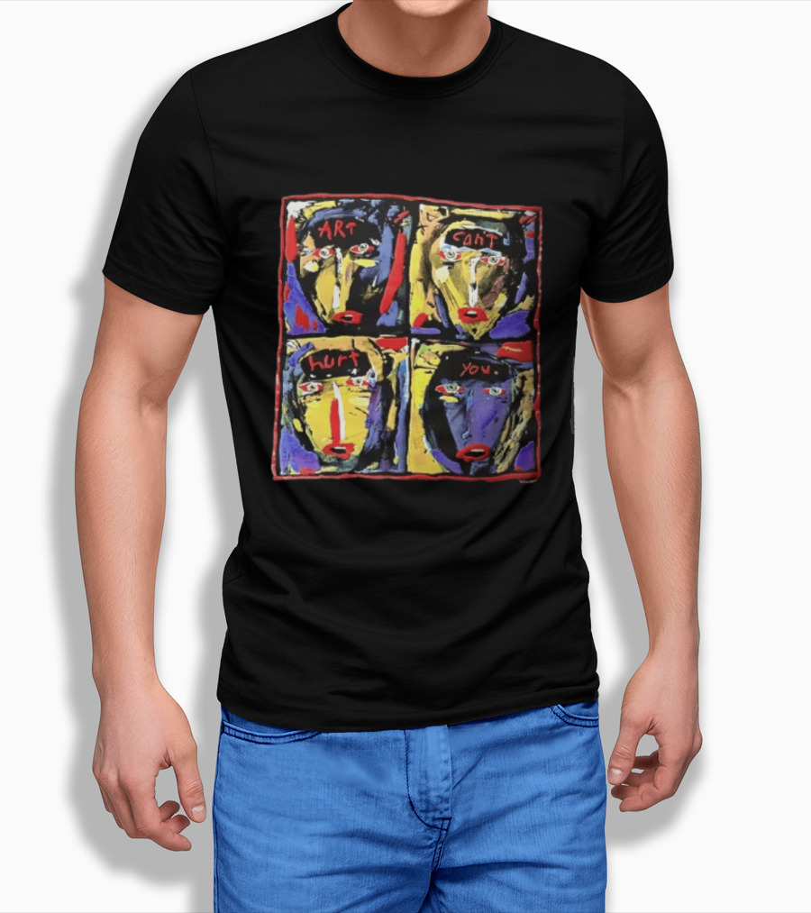 Art Can't Hurt You Faces Expressionist Multi Panel T-Shirt