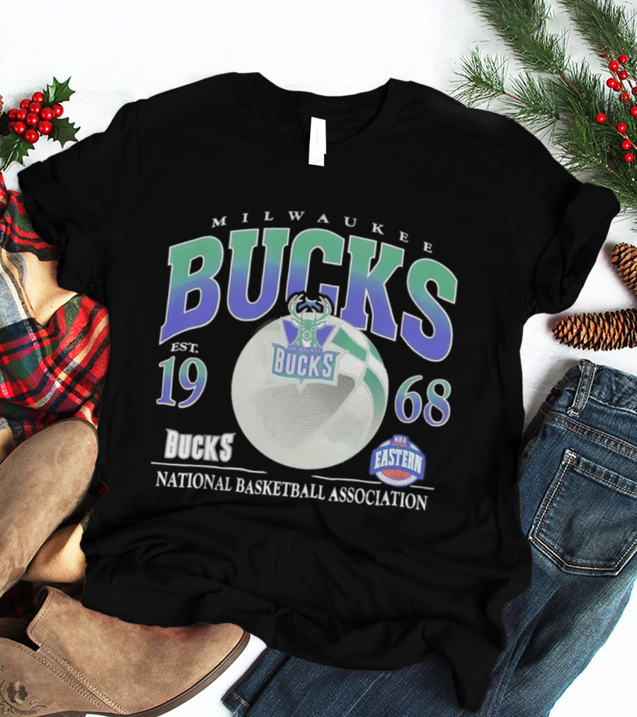 Milwaukee Bucks Est 1968 NBA Eastern National Basketball Association T-Shirt
