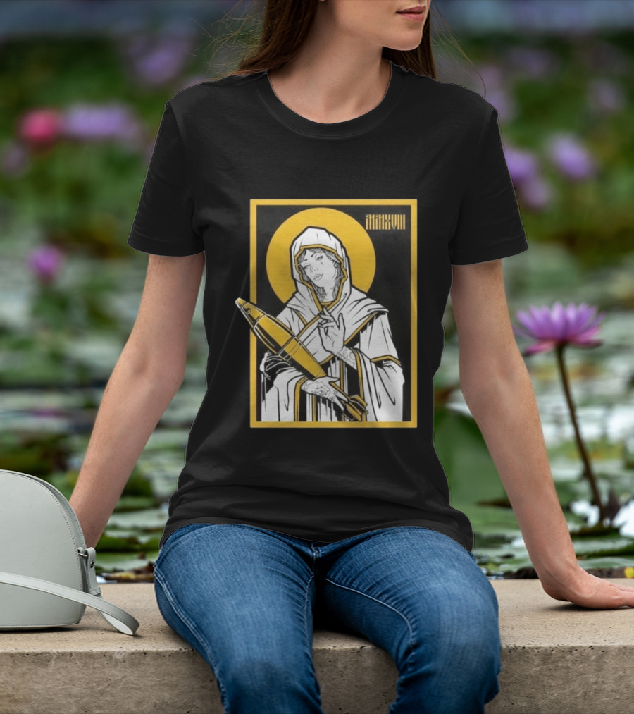 Mortar Mary MMXVIII Religious Iconography Halo And Missile T-Shirt