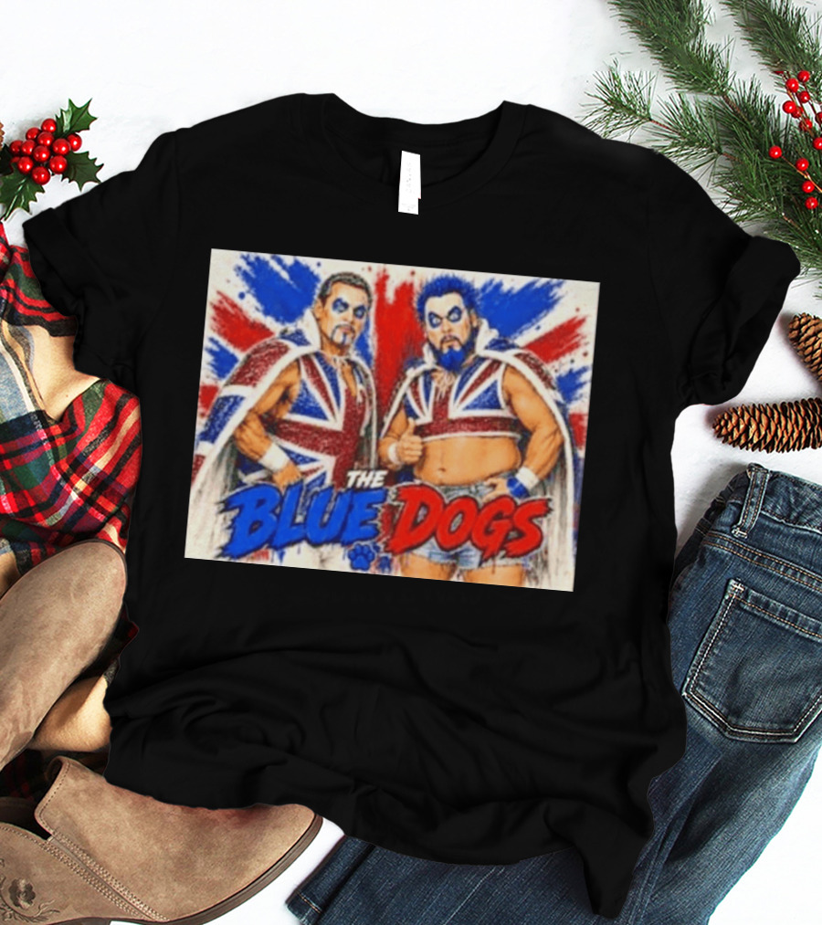 Dynamite Kid The Blue Dogs British Wrestling Union Jack Explosion T-Shirt