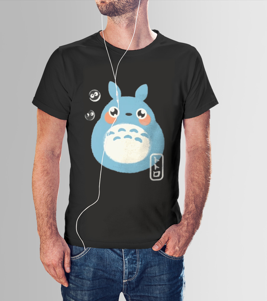 Totoro My Neighbor Totoro Blue Totoro With Soot Sprites T-Shirt