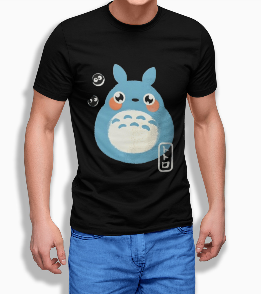 Totoro My Neighbor Totoro Blue Totoro With Soot Sprites T-Shirt