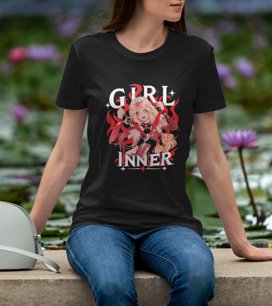 Girl Inner Gothic Fantasy Warrior Anime T-Shirt