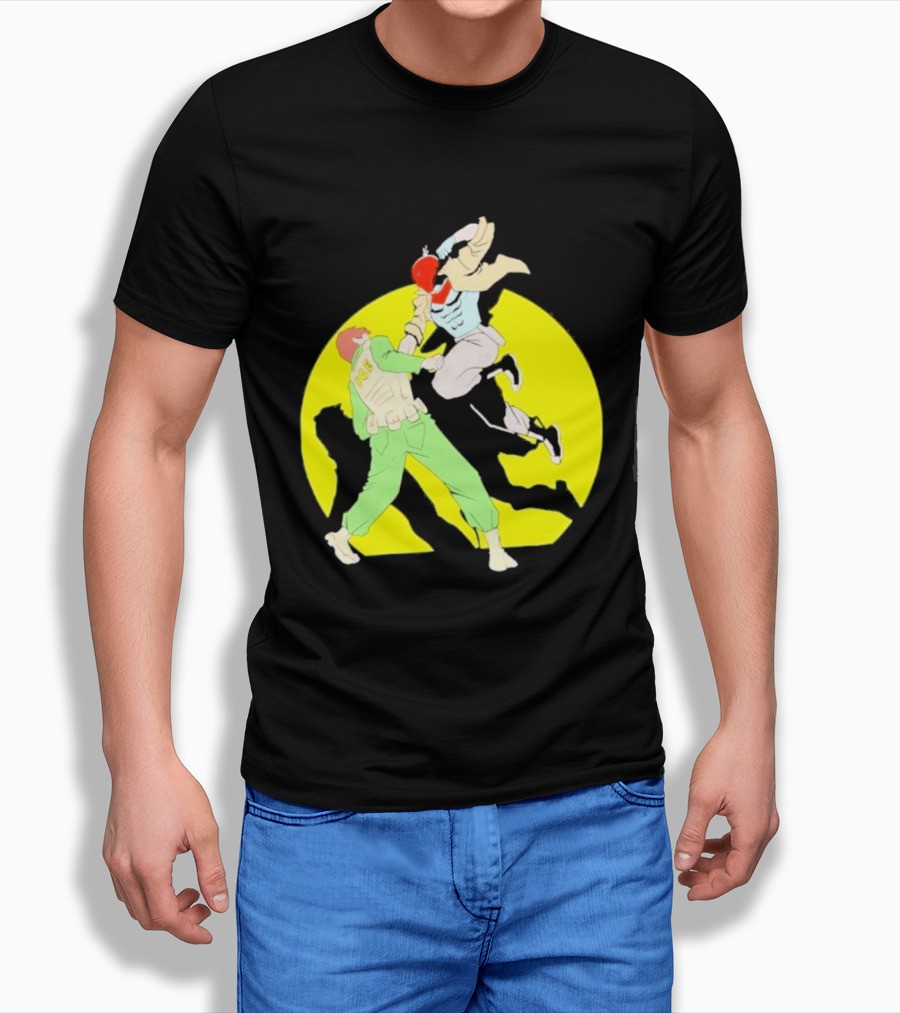 Red Hood Versus Ice Soldier Combat Action Scene T-Shirt
