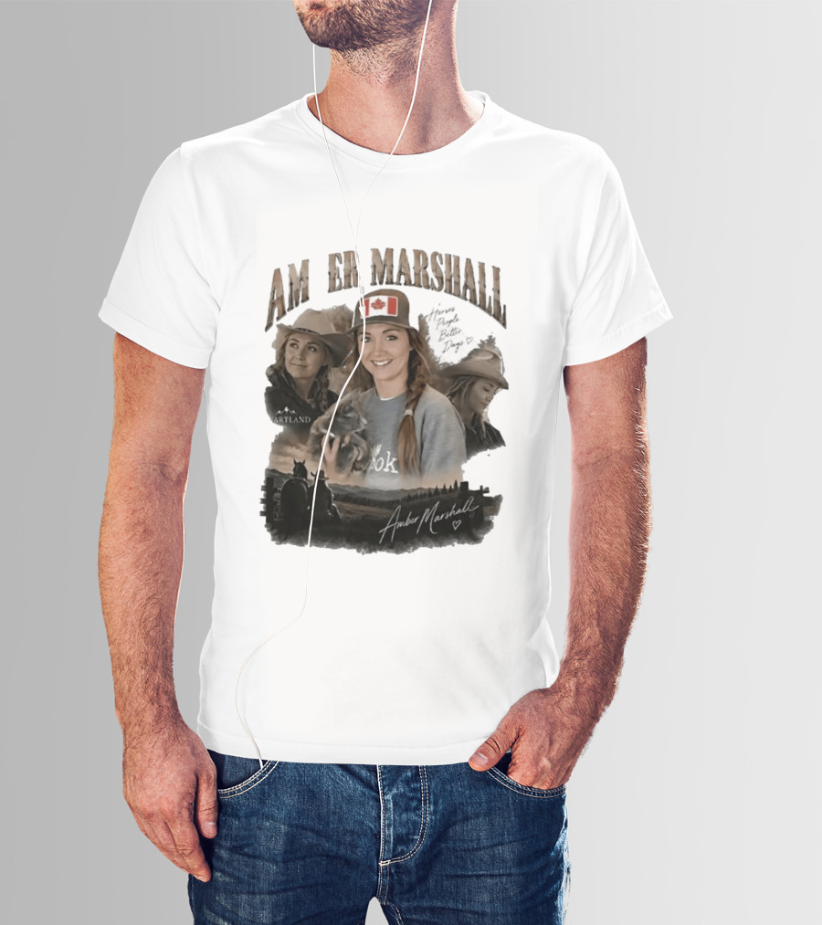 Amber Marshall Heartland Better Days Canadian Flag Retro Bootleg T-Shirt