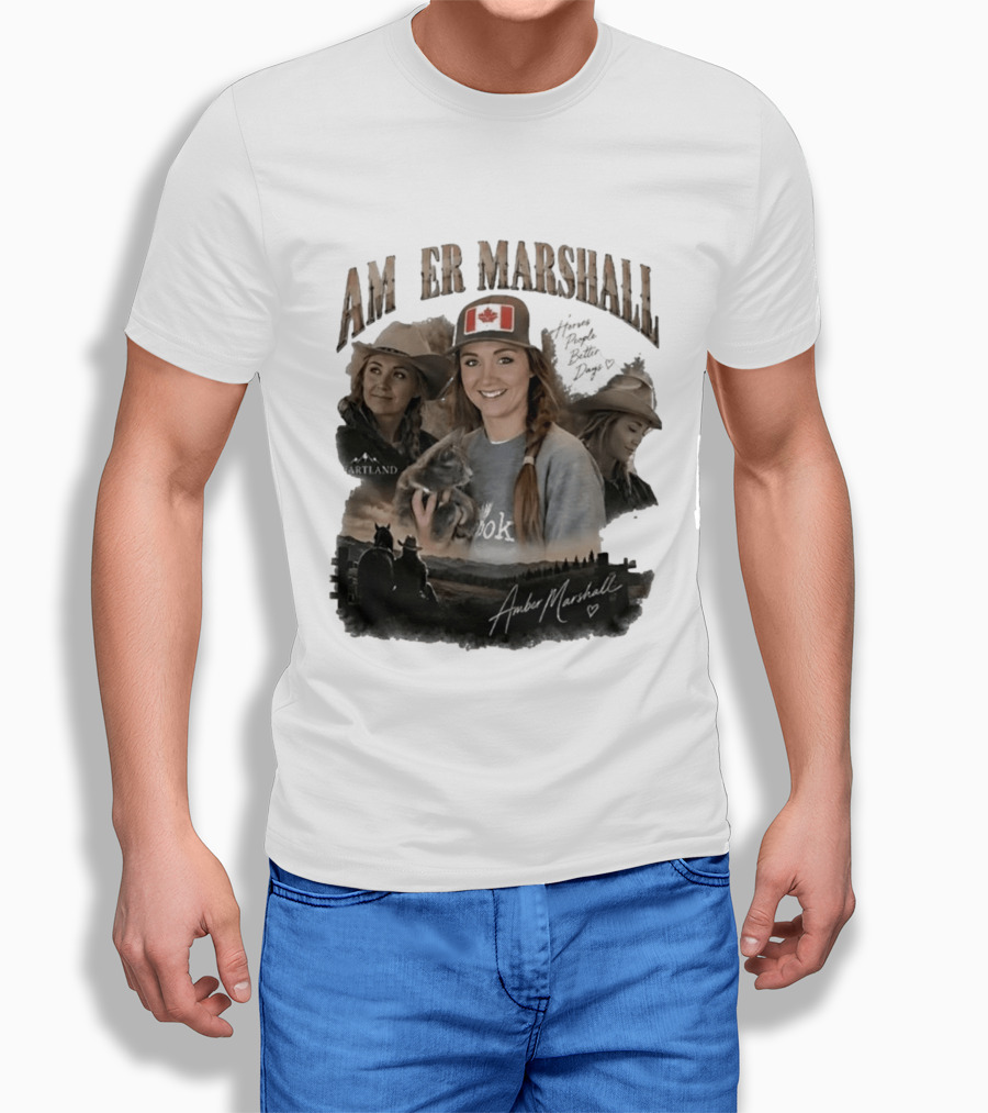Amber Marshall Heartland Better Days Canadian Flag Retro Bootleg T-Shirt