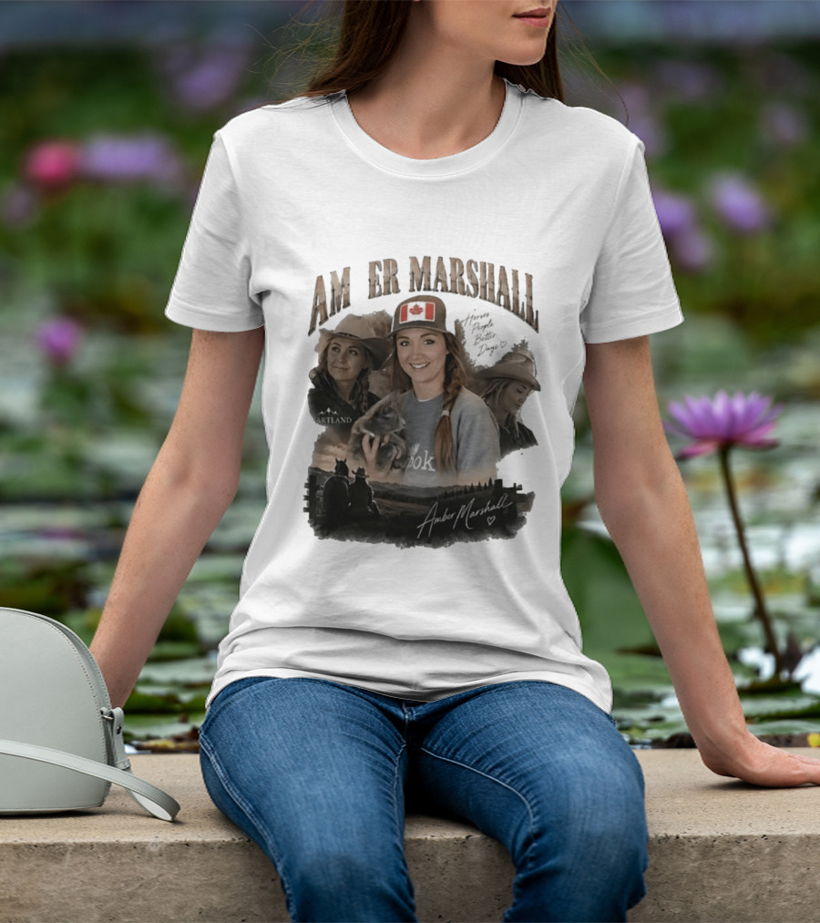Amber Marshall Heartland Better Days Canadian Flag Retro Bootleg T-Shirt