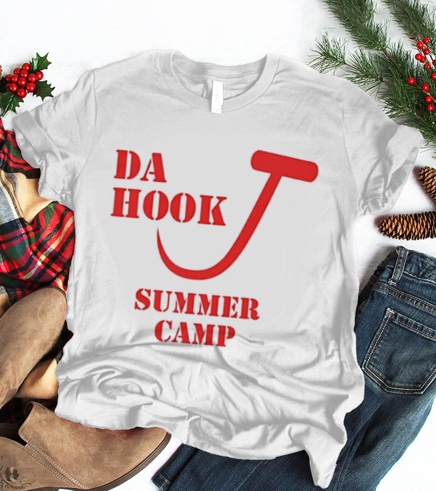 Da Hook Summer Camp Fishing Vacation Outdoor Experience T-Shirt