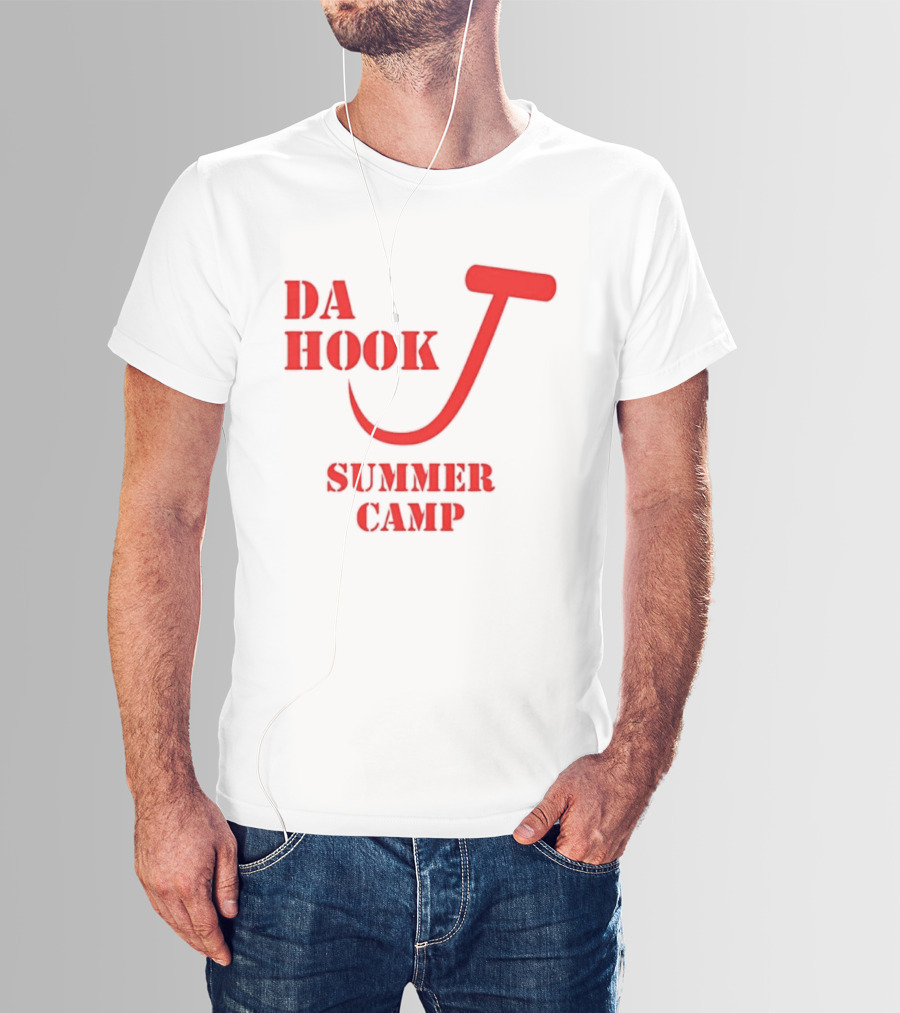 Da Hook Summer Camp Fishing Vacation Outdoor Experience T-Shirt