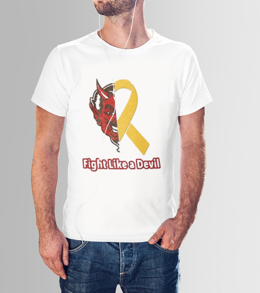 Fight Like A Devil EndChildhoodCancer Awareness Duke Blue Devils T-Shirt