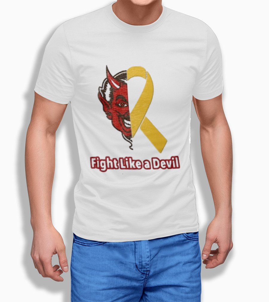 Fight Like A Devil EndChildhoodCancer Awareness Duke Blue Devils T-Shirt