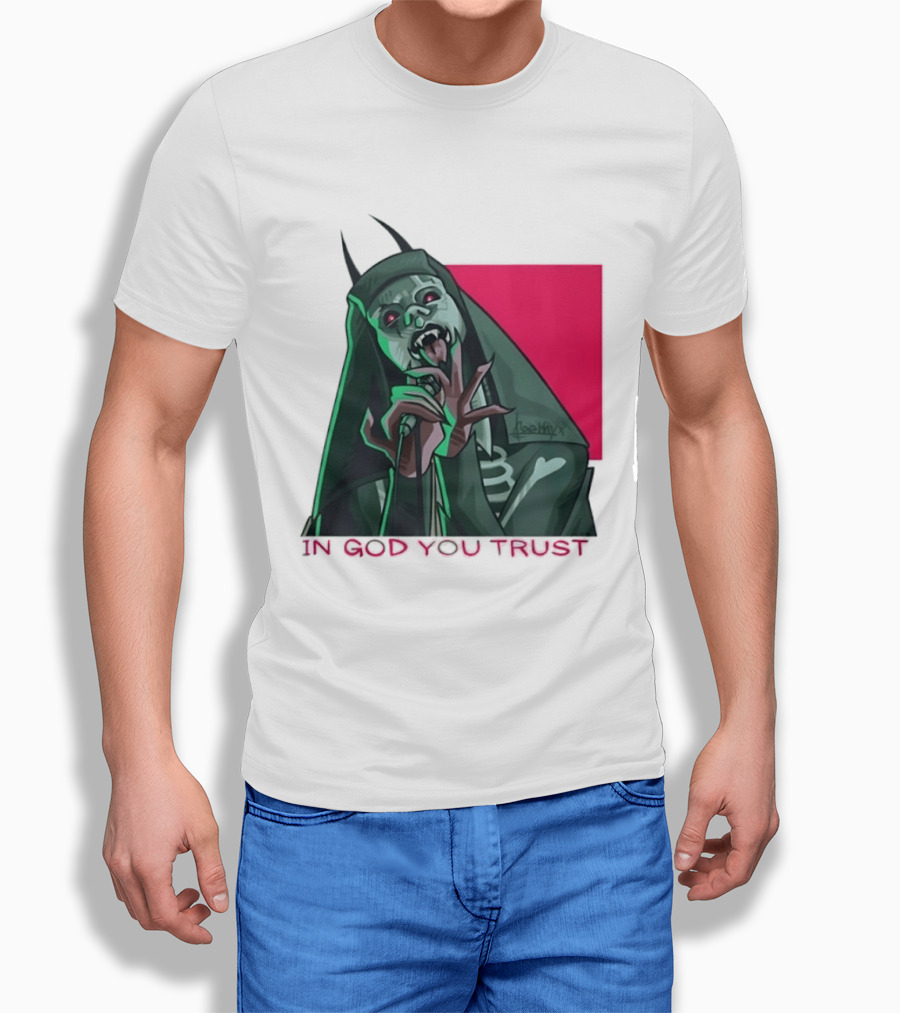 In God You Trust Demon Vocalist Metal Horror T-Shirt