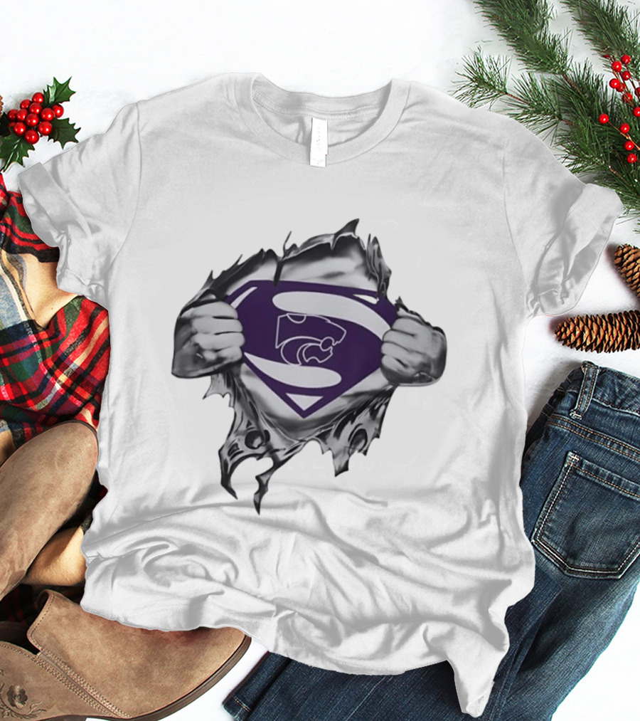 Kansas State Wildcats Superman Emblem K State Cats Fans T-Shirt