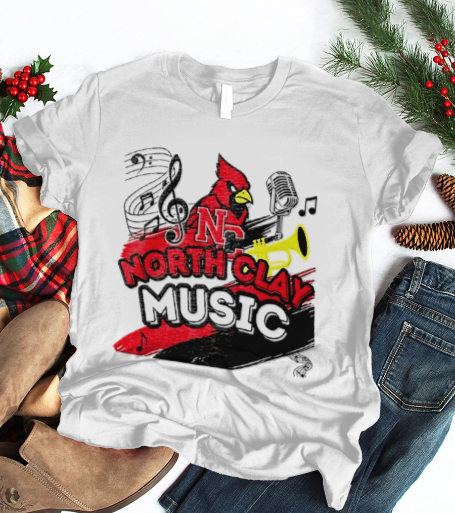 North Clay Cardinals Music Band Instrumental Ensemble T-Shirt