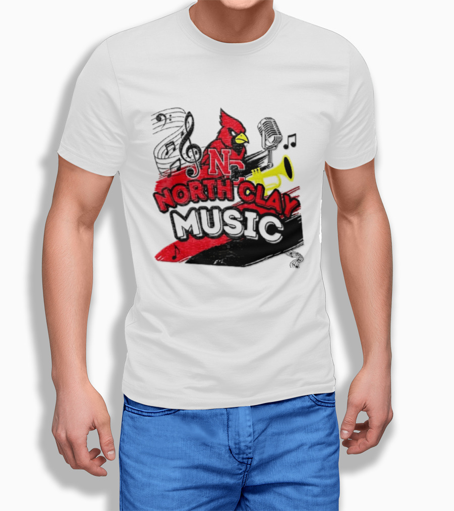 North Clay Cardinals Music Band Instrumental Ensemble T-Shirt