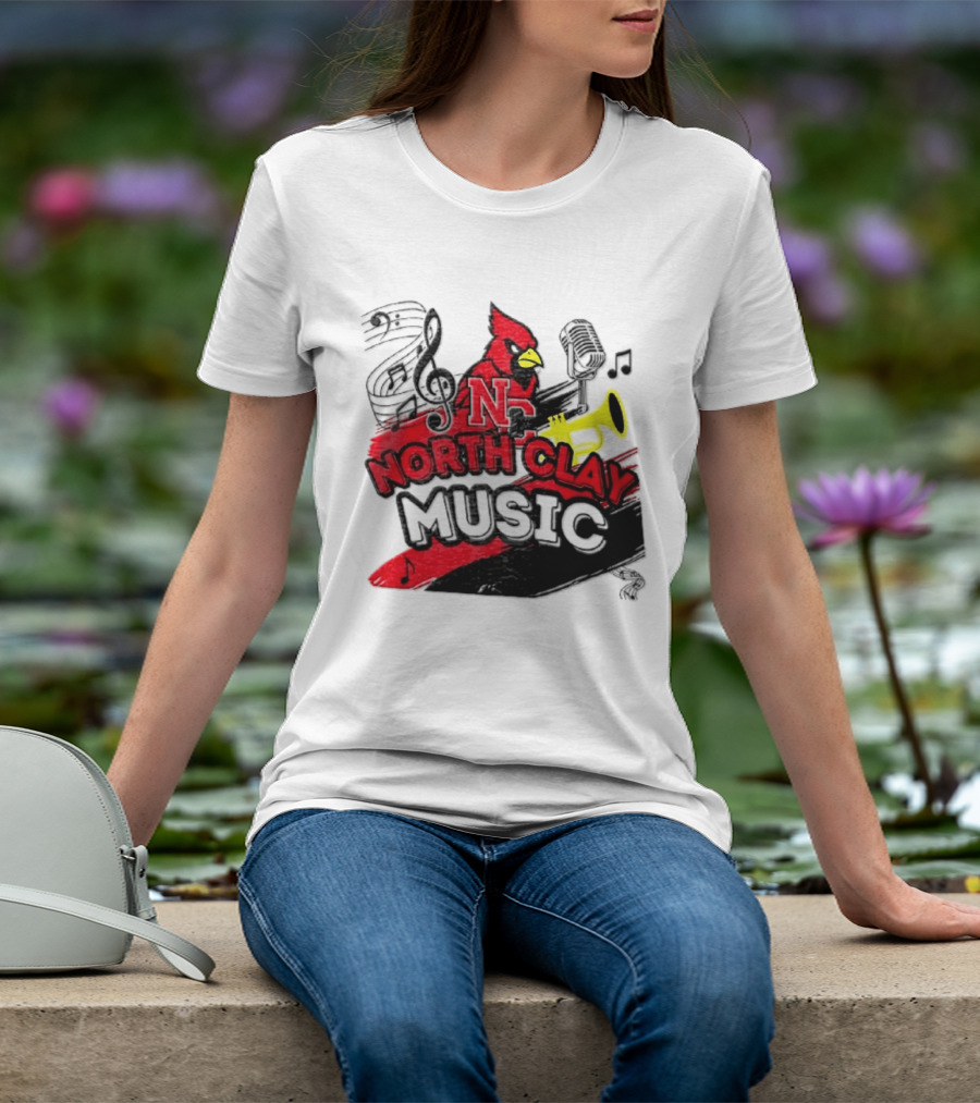 North Clay Cardinals Music Band Instrumental Ensemble T-Shirt