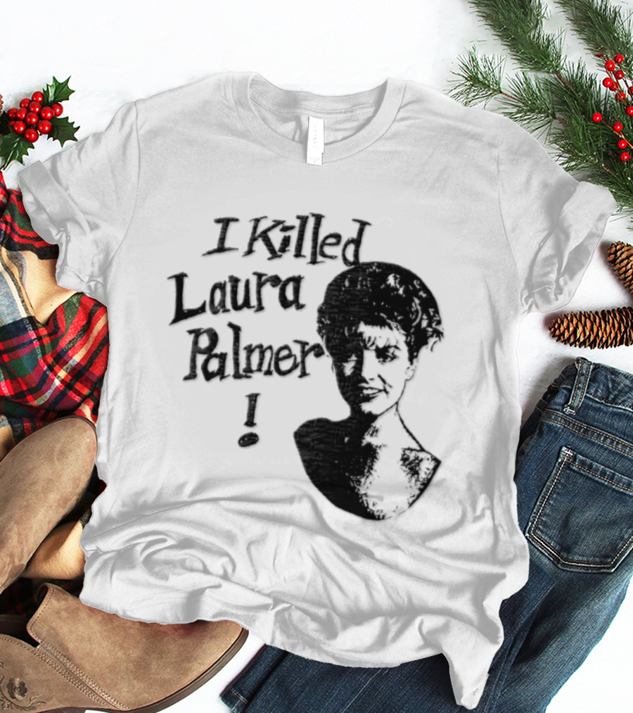 I Killed Laura Palmer Sheryl Lee High Contrast Bust Monochrome Stencil T-Shirt