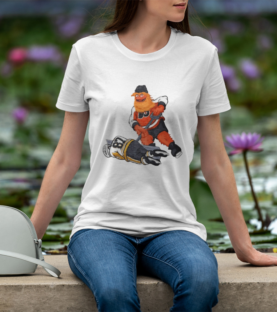 Sidney Crosby Philadelphia Flyers Gritty NHL Pittsburgh Penguins Hockey T-Shirt
