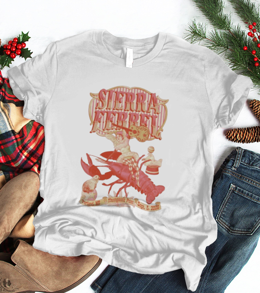 Sierra Ferrell Thompson's Point Portland ME September 5 2026 Vintage Lobster Event T-Shirt