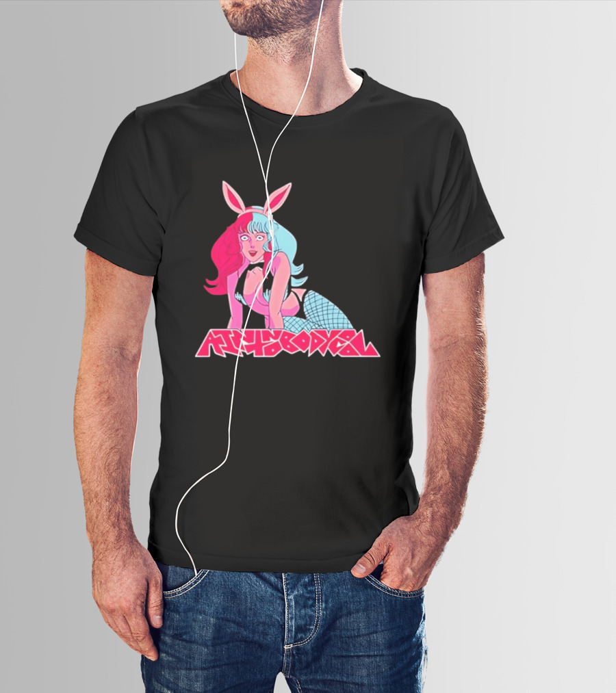 Ain't Nobody Anime Aesthetic Bunny Girl Vibrant Neon T-Shirt