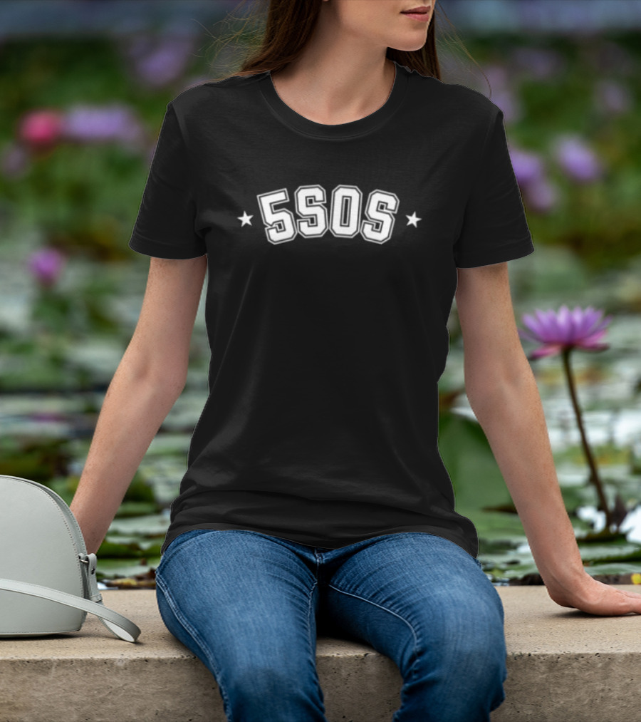 Summer Brothers Store 5SOS Band Featuring Bold Typography And Star Accents T-Shirt