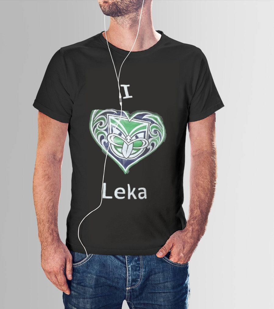 I Leka New Zealand Warriors Heart Shape Koru T-Shirt