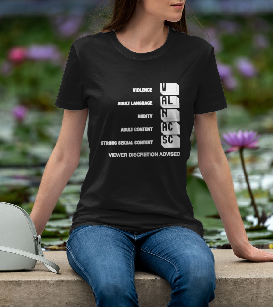 Viewer Discretion Advised Violence Adult Language Nudity Sexual Content T-Shirt