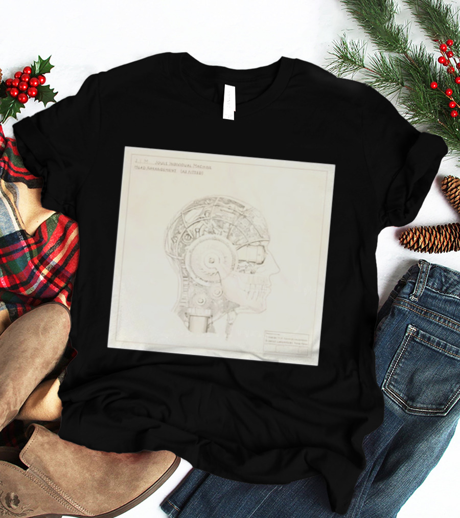 VisionQuest JIM Joule Individual Machine Head Blueprint Drawing T-Shirt