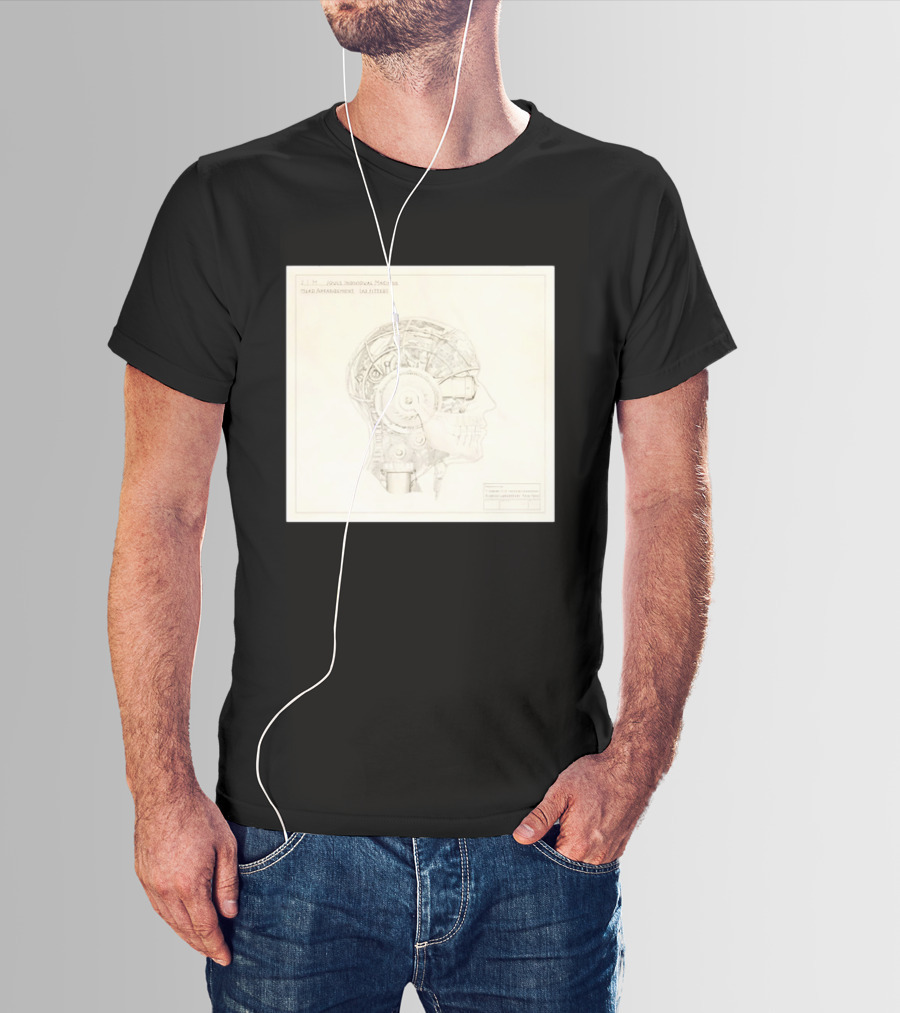 VisionQuest JIM Joule Individual Machine Head Blueprint Drawing T-Shirt
