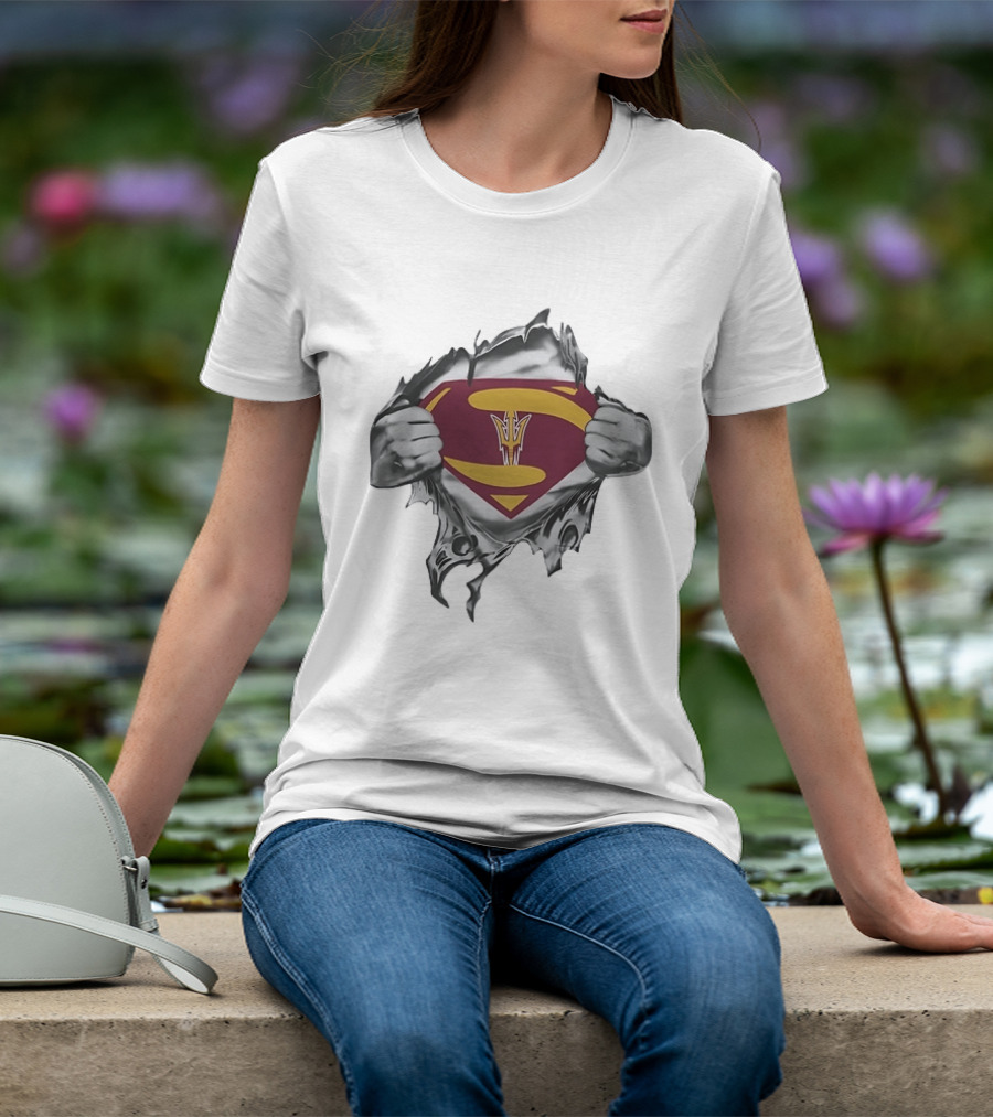 Arizona State Sun Devils Superhero Emblem ASU Fan T-Shirt