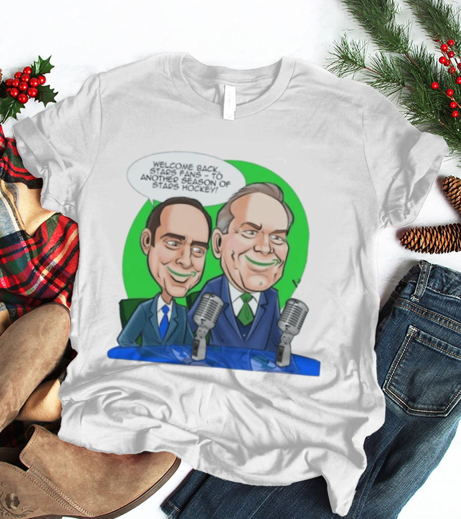 Dallas Stars Prime Time Welcome Back Fans Season Hockey Mic Duo T-Shirt