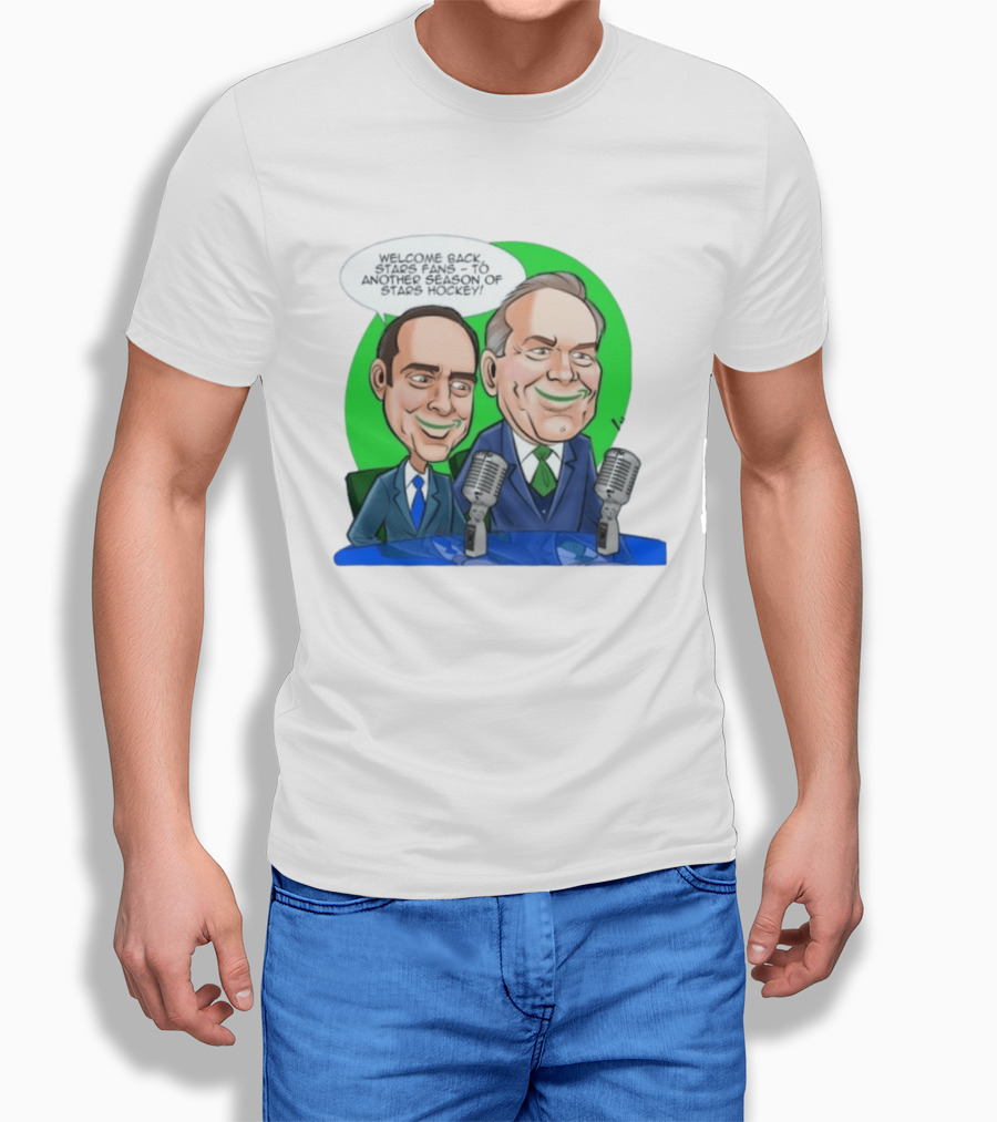 Dallas Stars Prime Time Welcome Back Fans Season Hockey Mic Duo T-Shirt