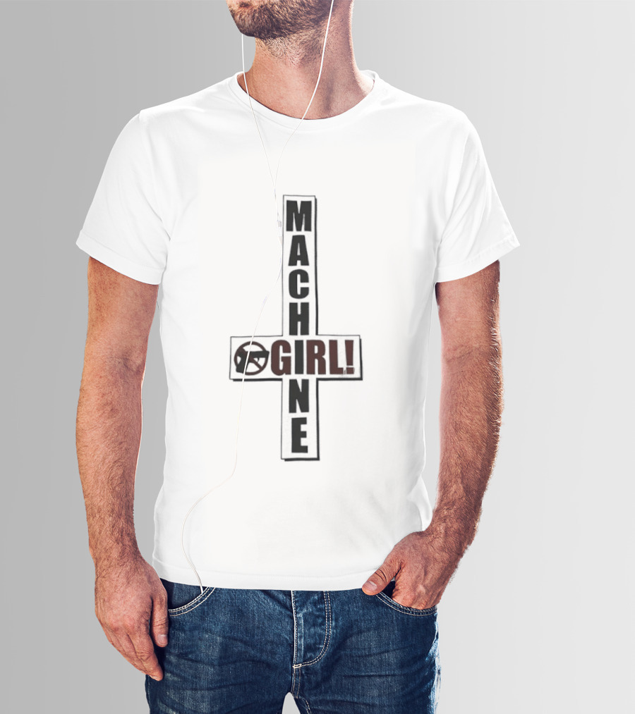 Machine Girl Band Electronic Music Logo Cross T-Shirt