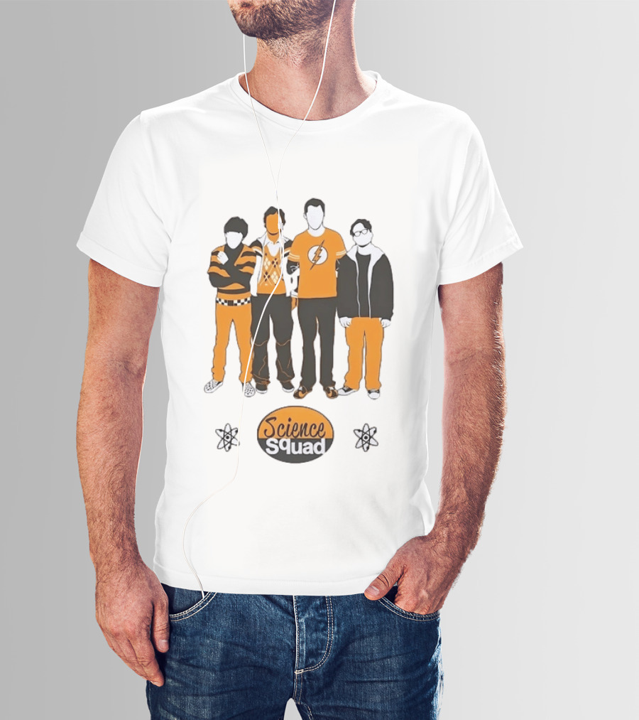 Science Squad The Big Bang Theory Cast Sheldon Cooper Lightning Bolt T-Shirt